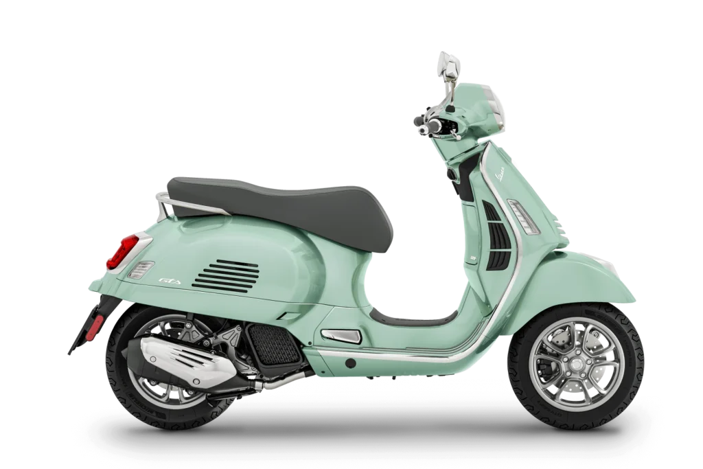 Vespa Roller hellgrün Seitenansicht